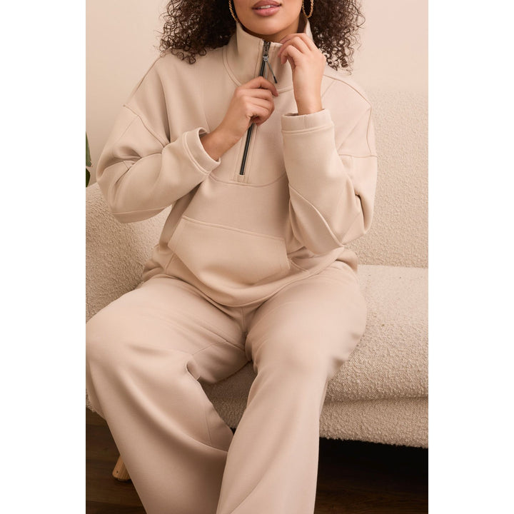 Haut à col montant avec fermeture éclair