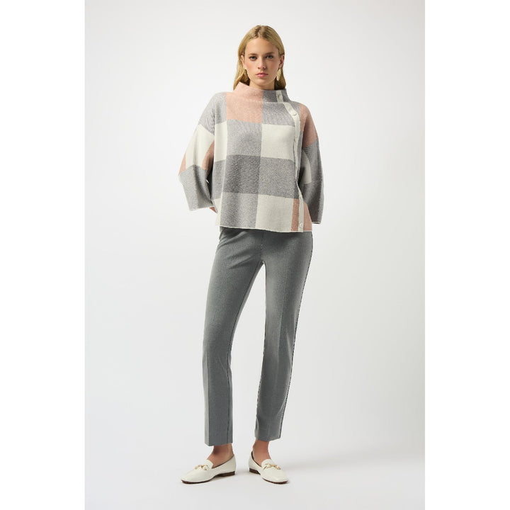 Top de punto tipo suéter de jacquard a cuadros