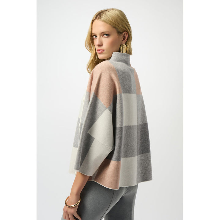 Top de punto tipo suéter de jacquard a cuadros