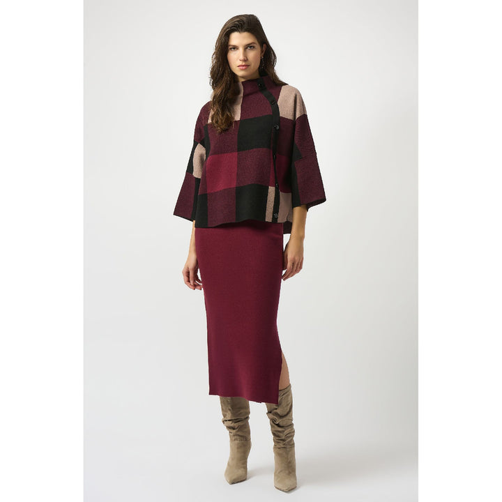 Top de punto tipo suéter de jacquard a cuadros