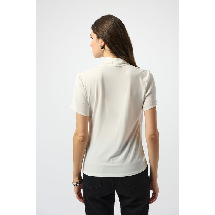 Satin And Silky Knit Wrap Top