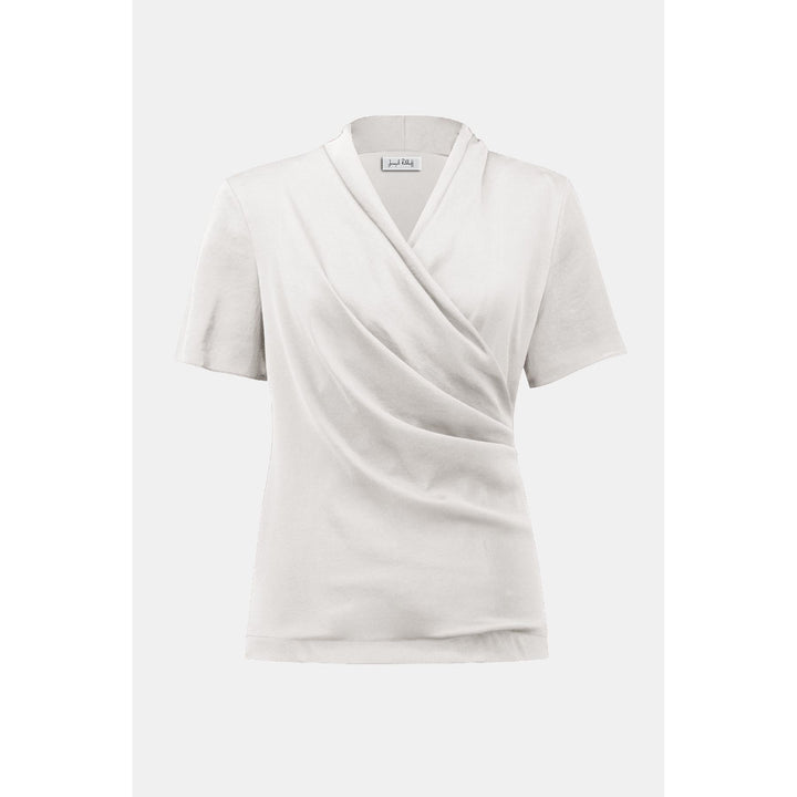 Satin And Silky Knit Wrap Top