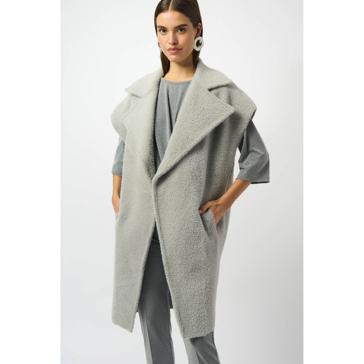 Gilet pull boxy en fil de plumes