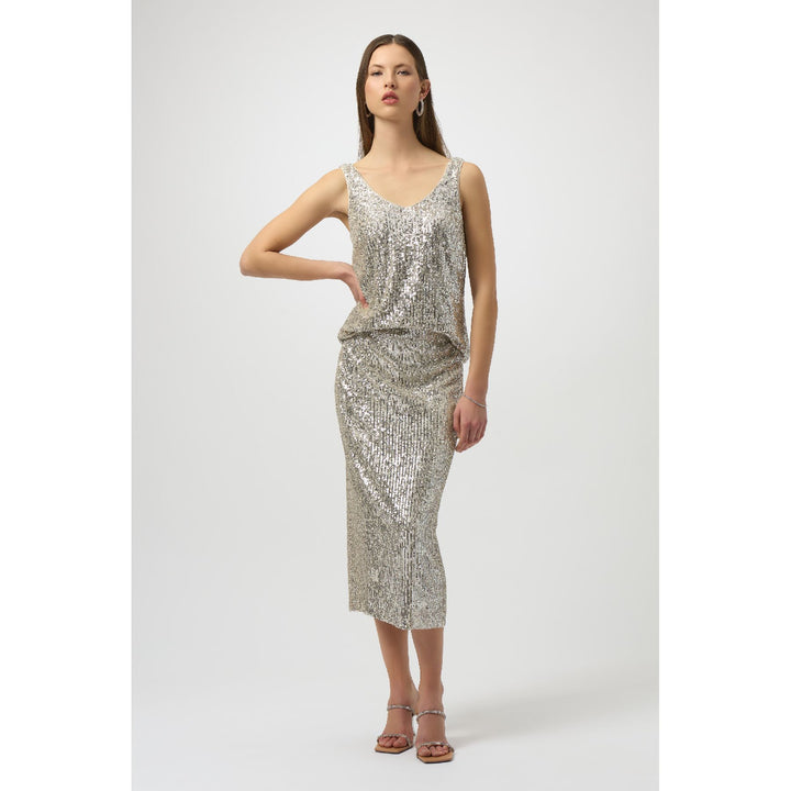 Jersey de cuello en V con lentejuelas