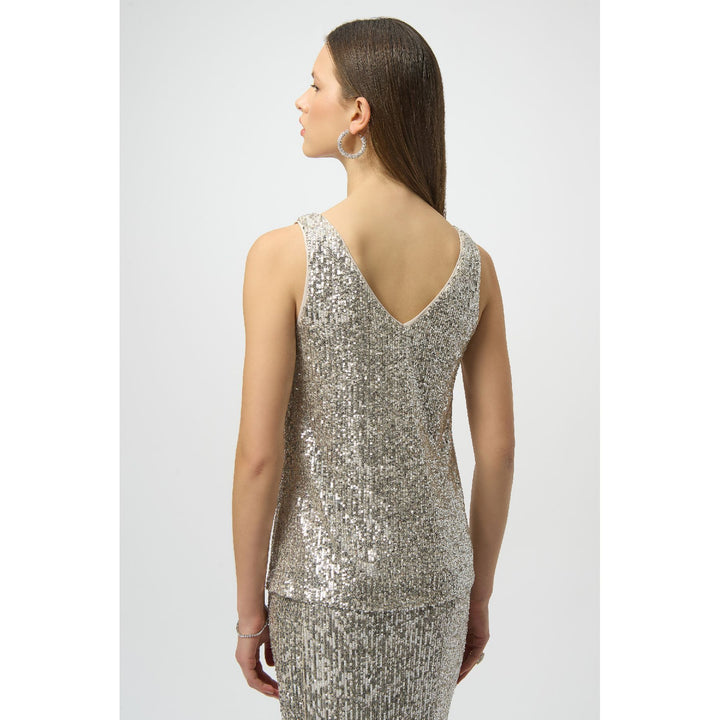 Jersey de cuello en V con lentejuelas