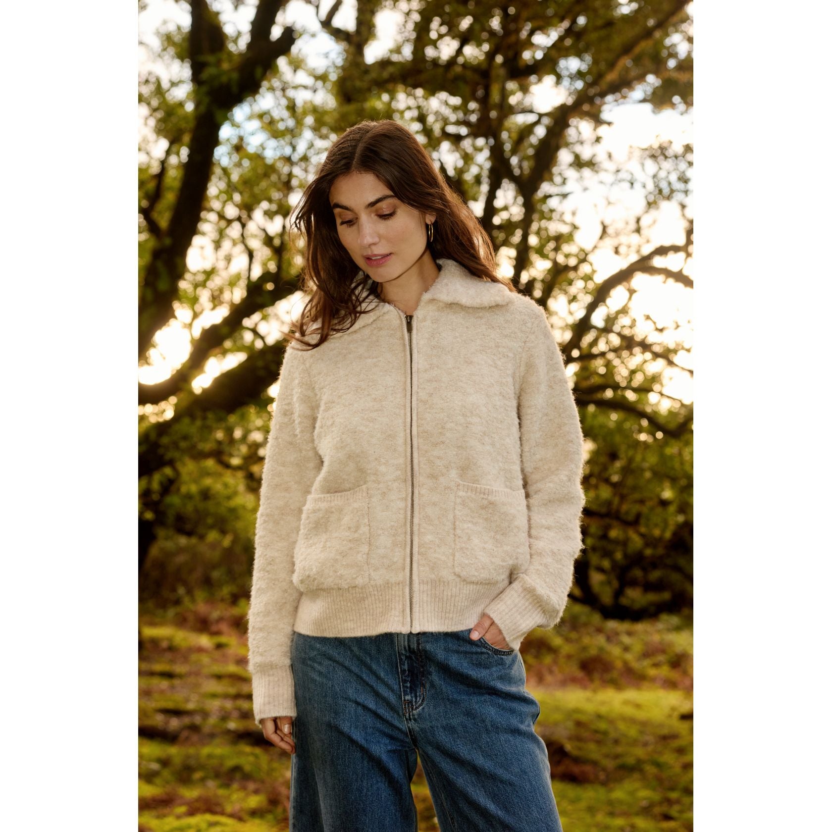 Venche Bouclé Zip Jacket | Soyaconcept – Woods Clothing