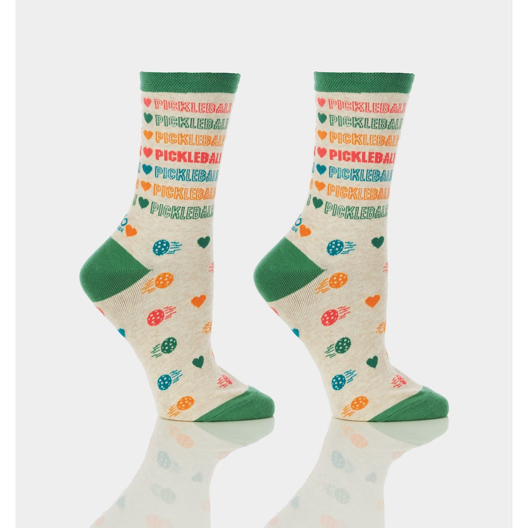 Women's Crew Sock, I Love Pickleball