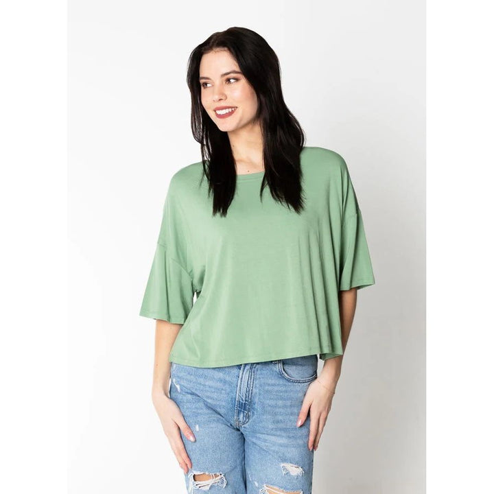 T-shirt boxy en bambou