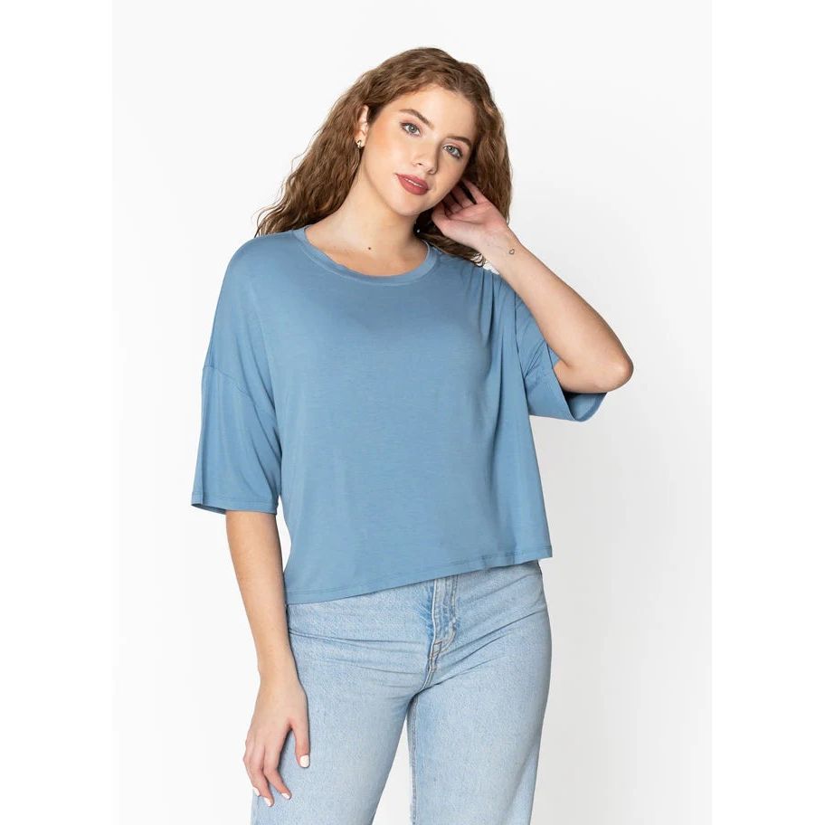 T-shirt boxy en bambou