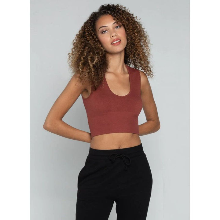 Crop top côtelé