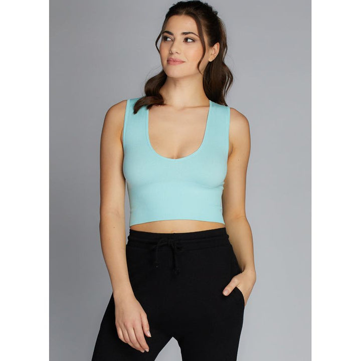 Crop top côtelé