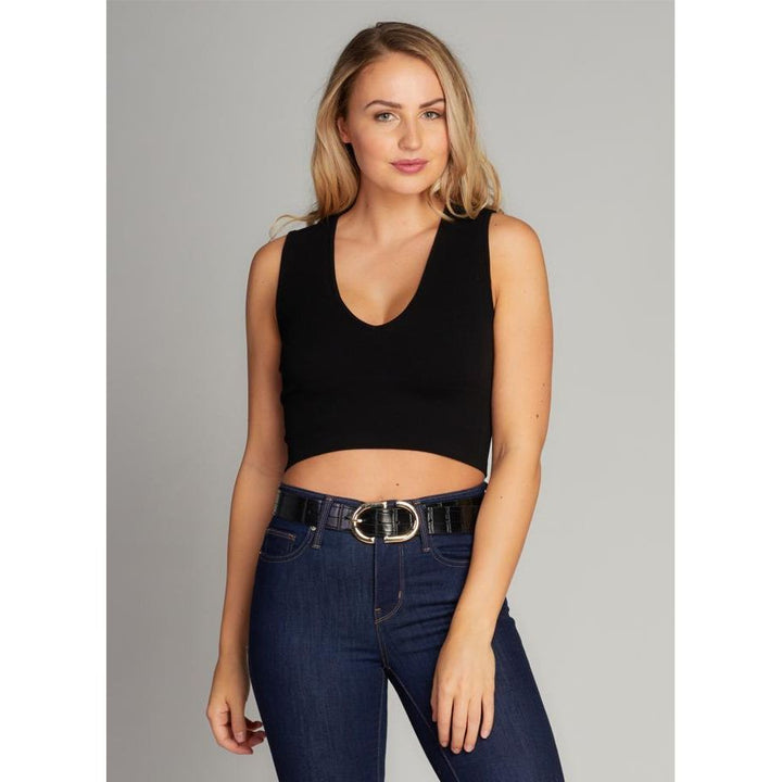 Crop top côtelé