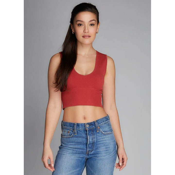 Crop top côtelé