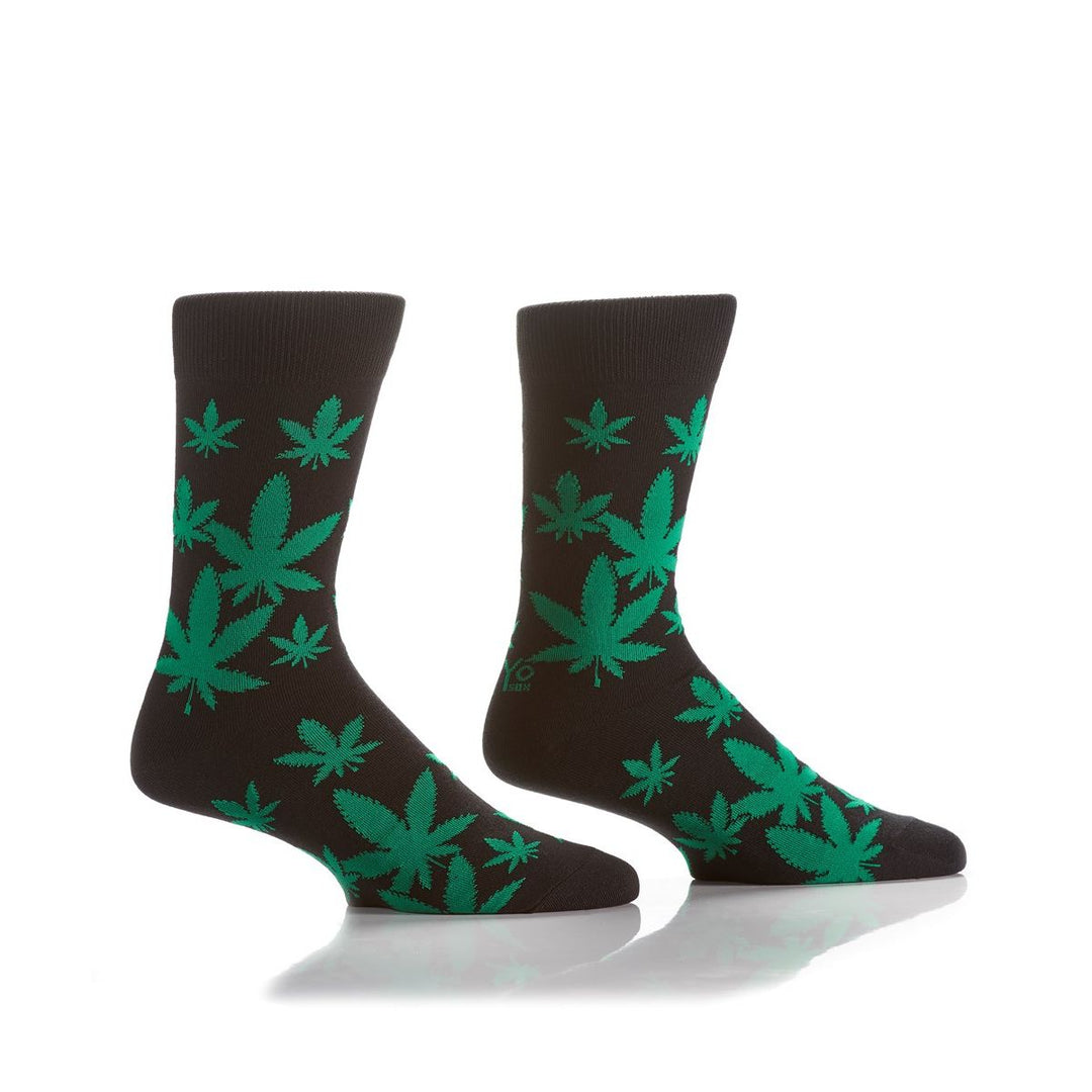 Chaussettes mi-mollet pour hommes, Happy Leaf