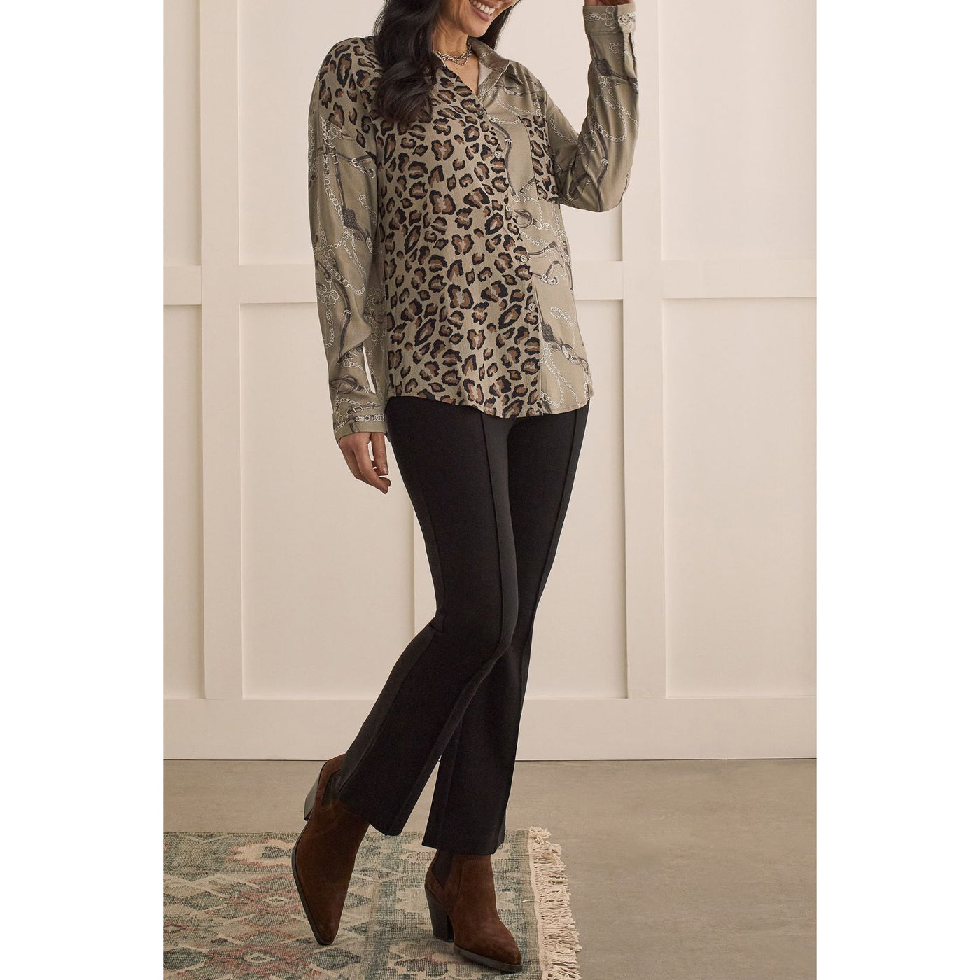 Mixed Print Blouse