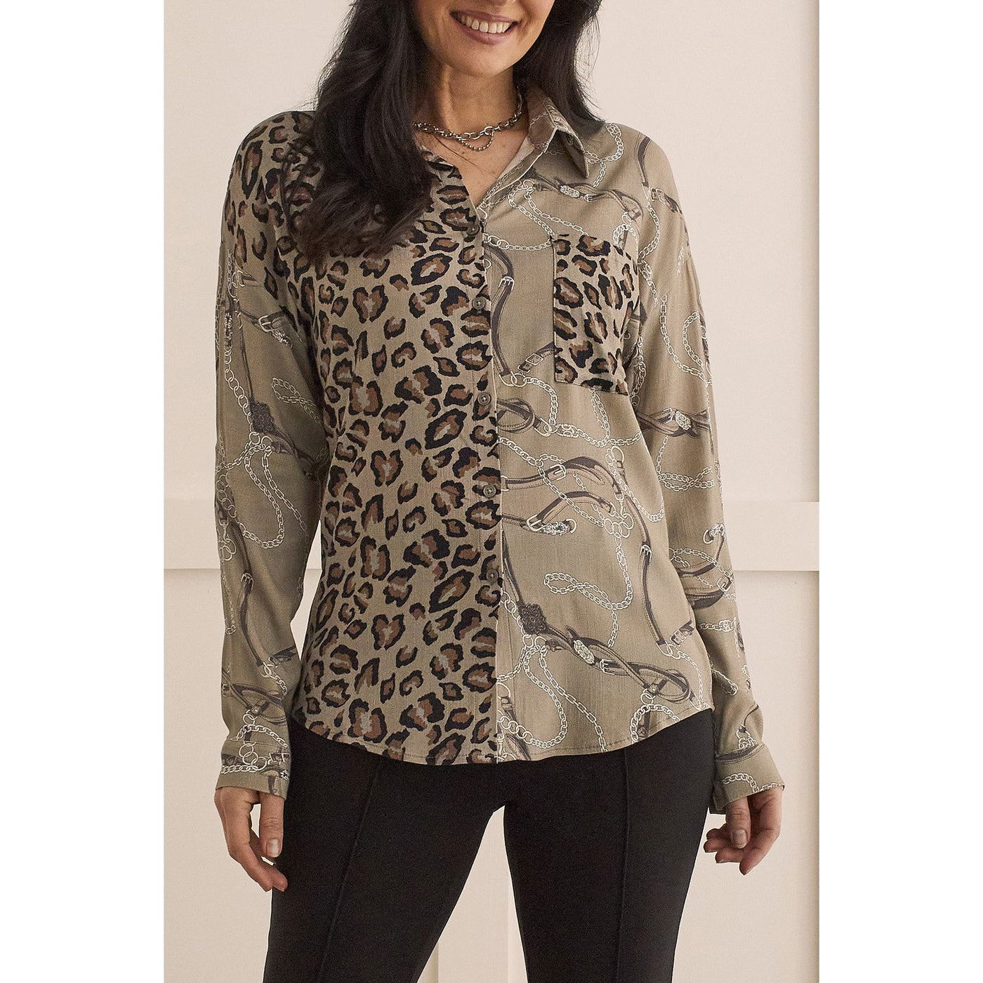 Mixed Print Blouse