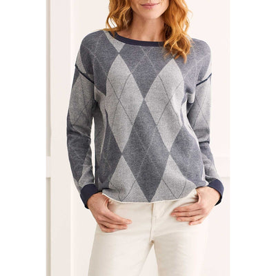 Reversible Cotton Crew Neck Sweater