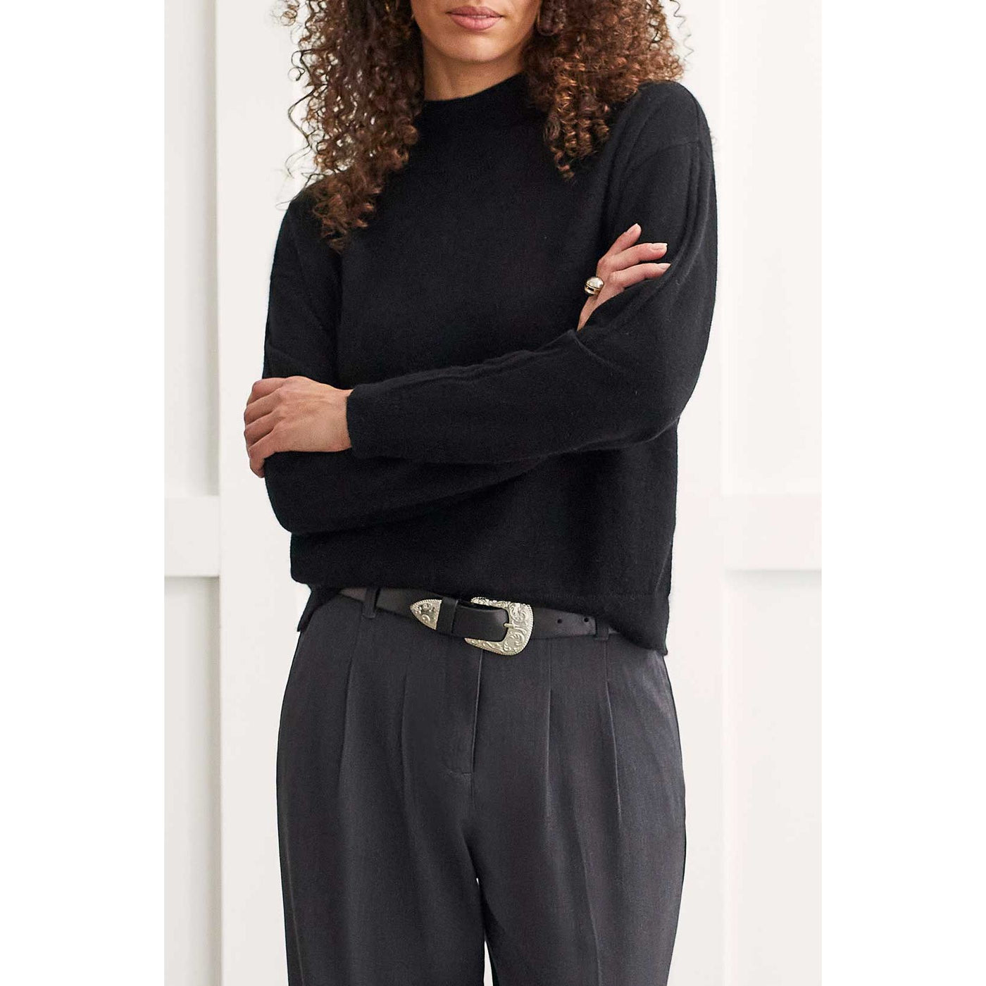 Funnel Neck Cashmere Sweater