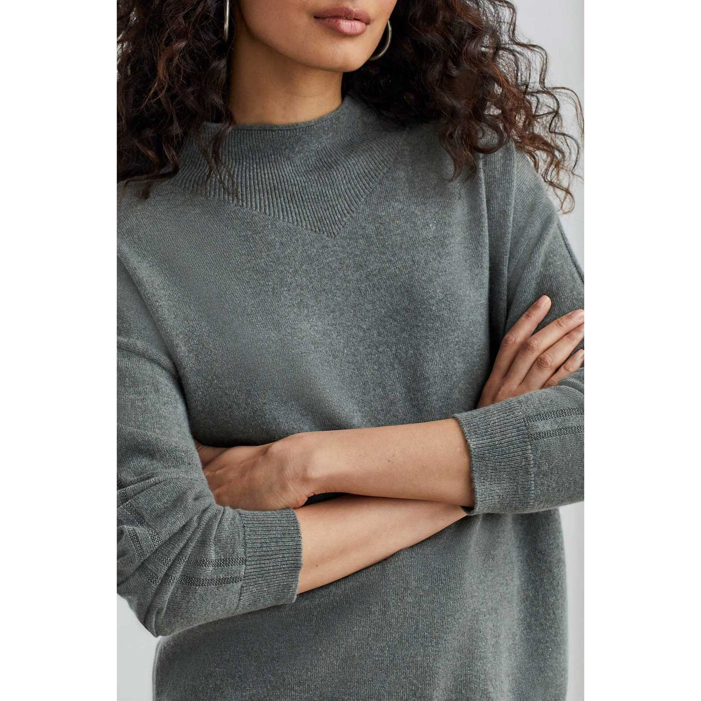 Funnel Neck Cashmere Sweater