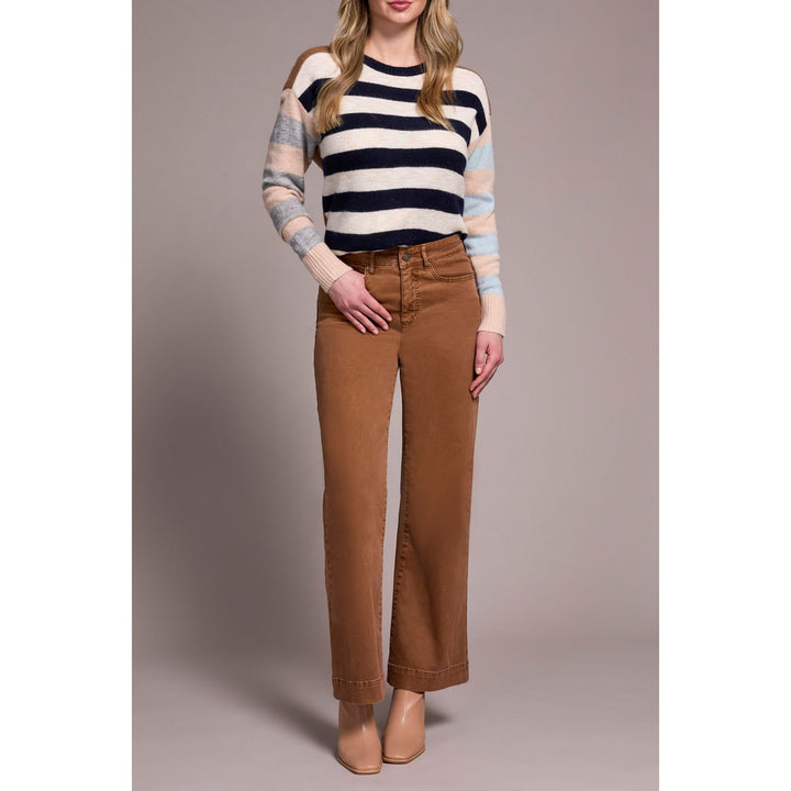 Pantalon large extensible et confortable avec braguette sur le devant