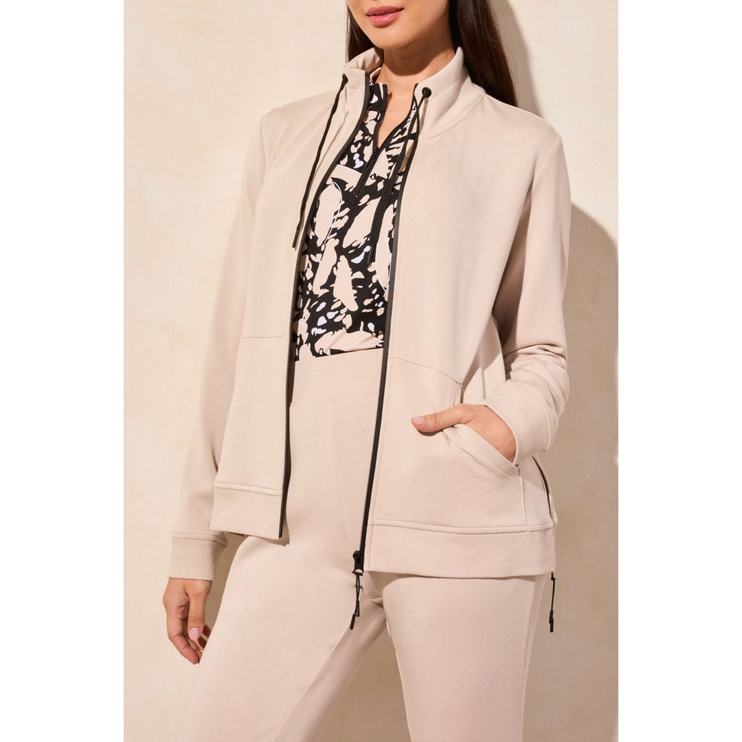 Cardigan texturé à col montant Techno Lux