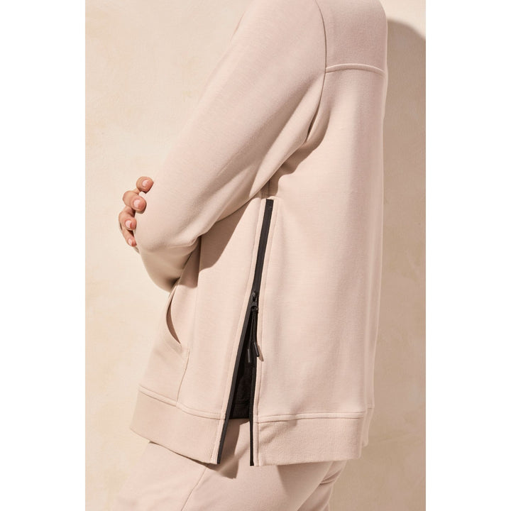 Cardigan texturé à col montant Techno Lux