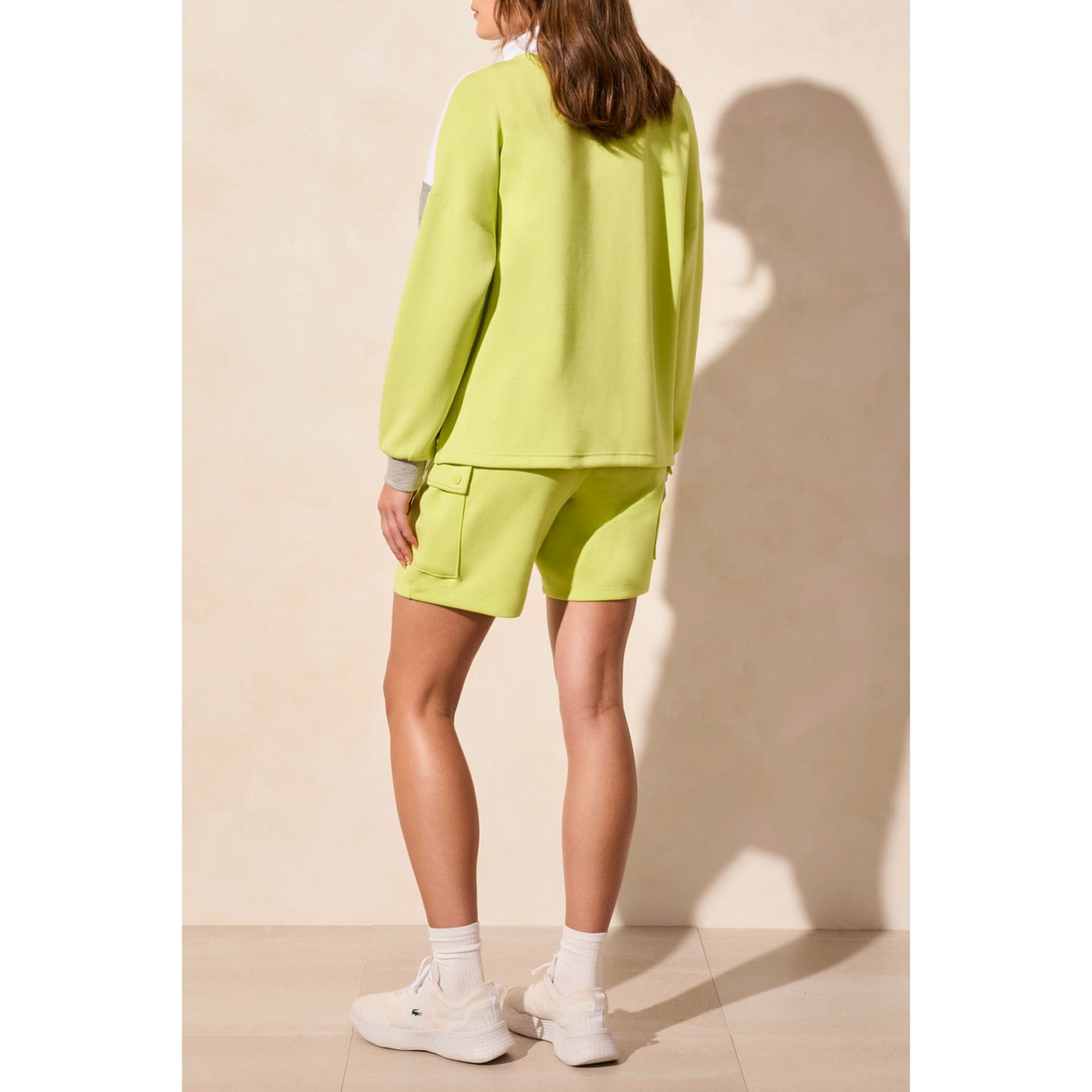 Techno Lux Colour Block 1/4 Zip Mock Neck Top