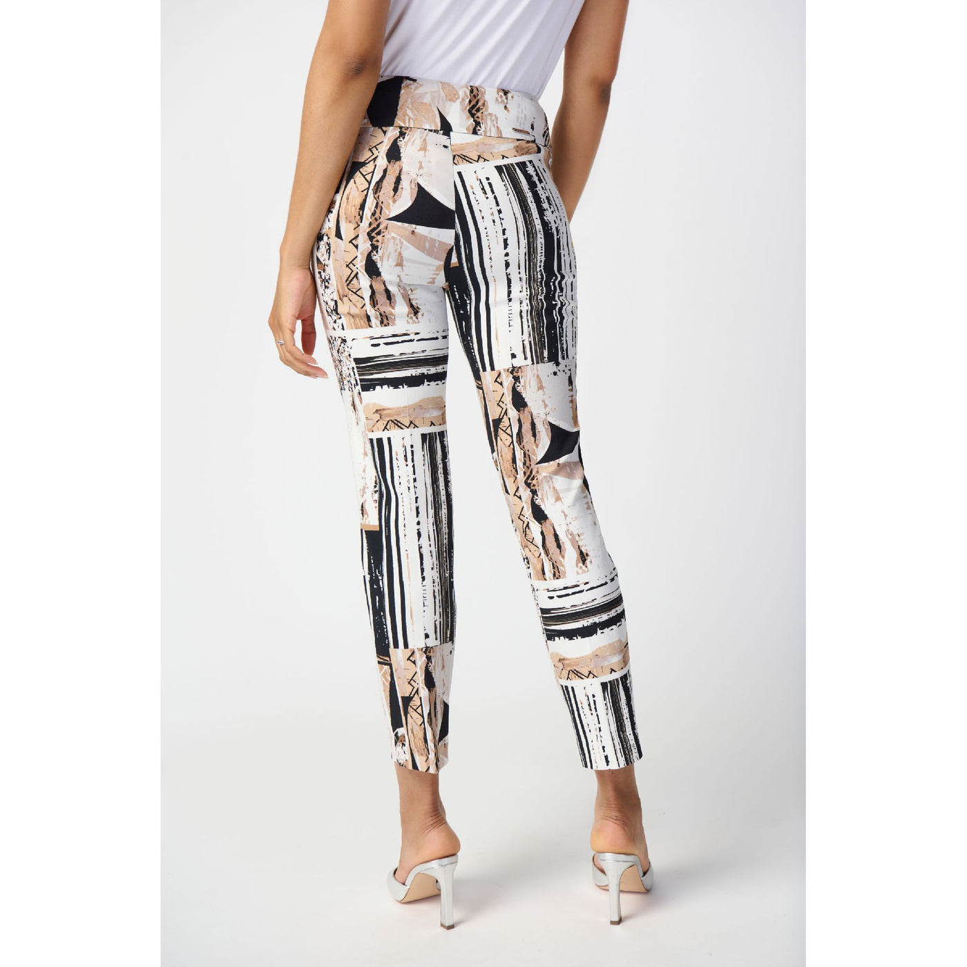 Patchwork Print Cropped Trousers