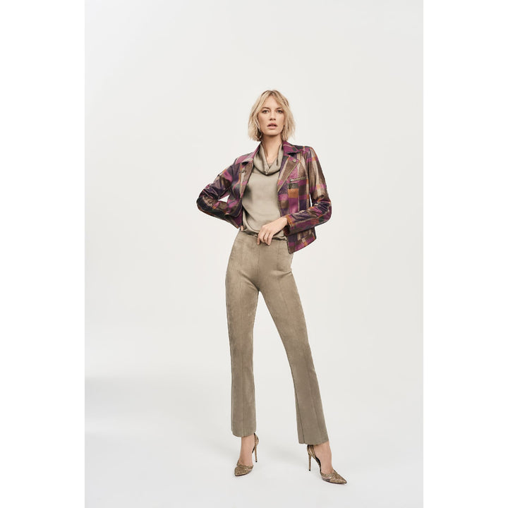 Scuba Suede Flared Pants