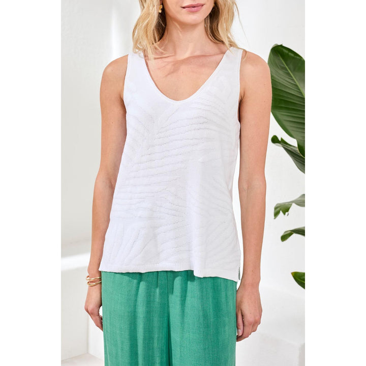 Combed Cotton Sleeveless V-Neck Sweater