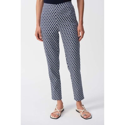 Jacquard Geometric Print Slim Fit Pants