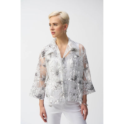 Organza Floral Print Boxy Cover-Up