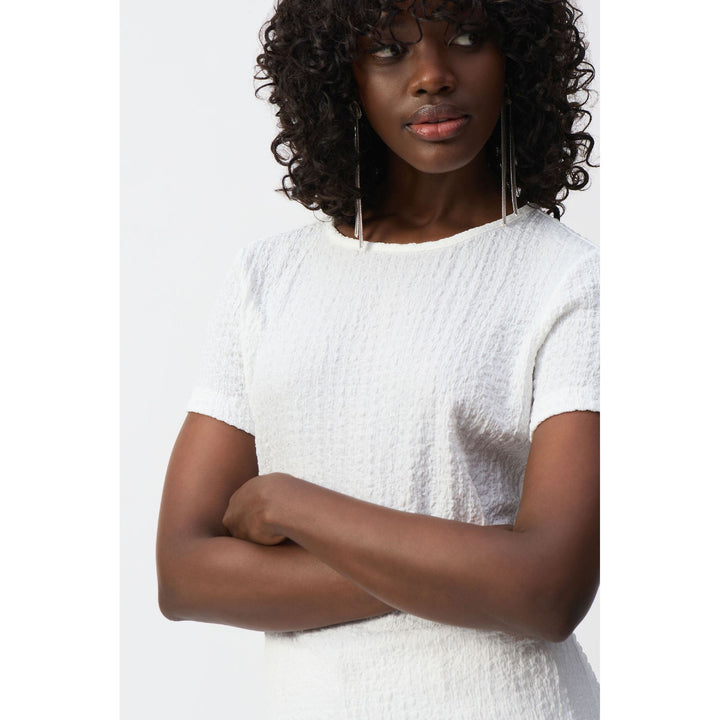 Puckered Knit Fitted Top