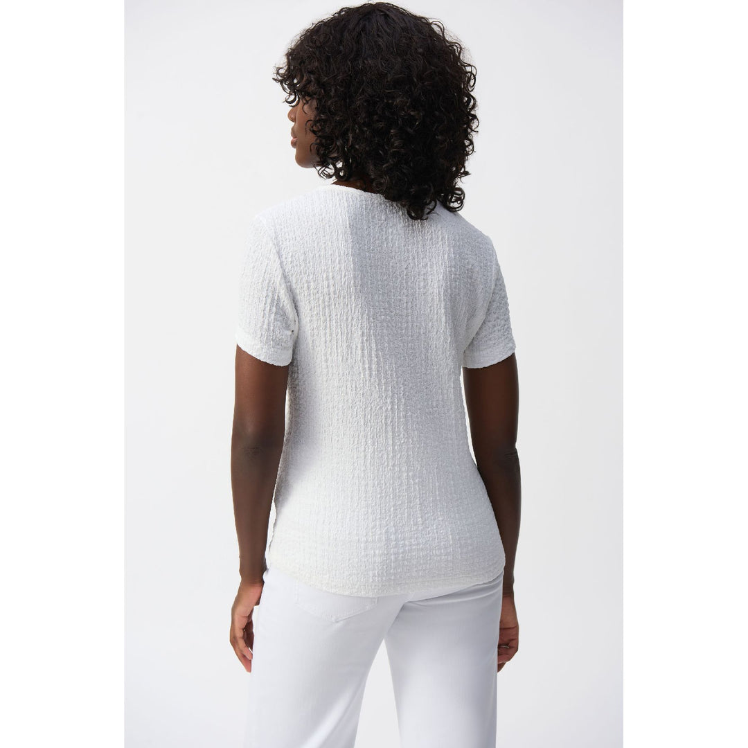 Puckered Knit Fitted Top