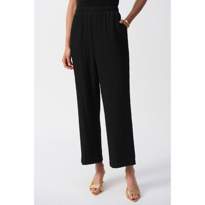 Seersucker Wide Leg Pull-On Pants