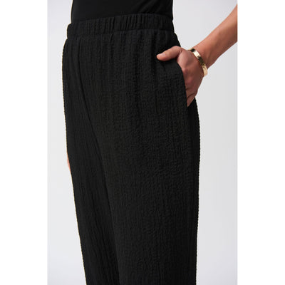 Seersucker Wide Leg Pull-On Pants