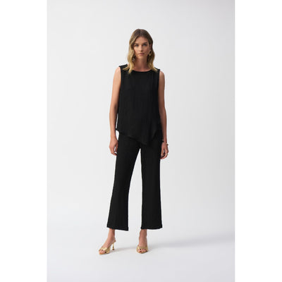 Seersucker Wide Leg Pull-On Pants