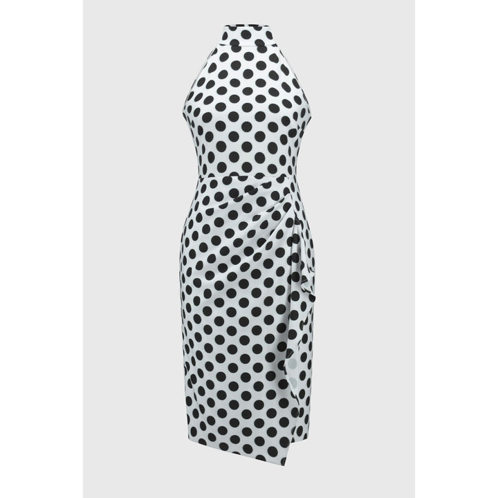 Lux Twill Dot Print Halter Dress