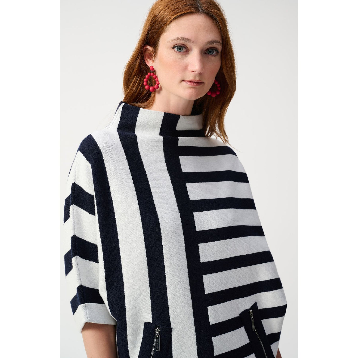 Jacquard Stripe Sweater Knit Pullover