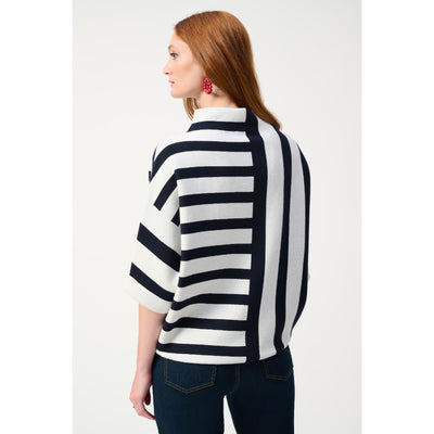 Jacquard Stripe Sweater Knit Pullover