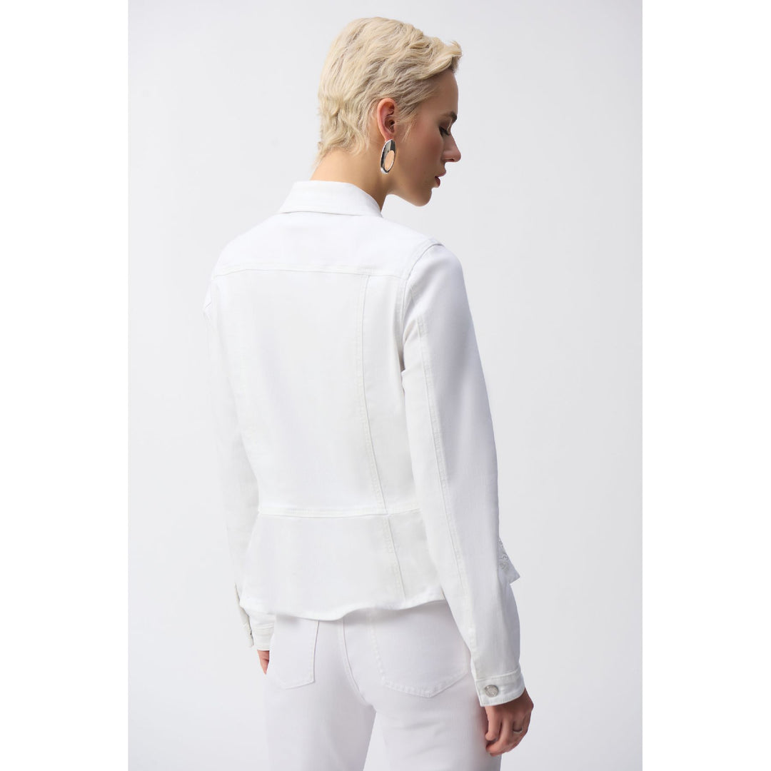 Stretch Denim Peplum Jacket