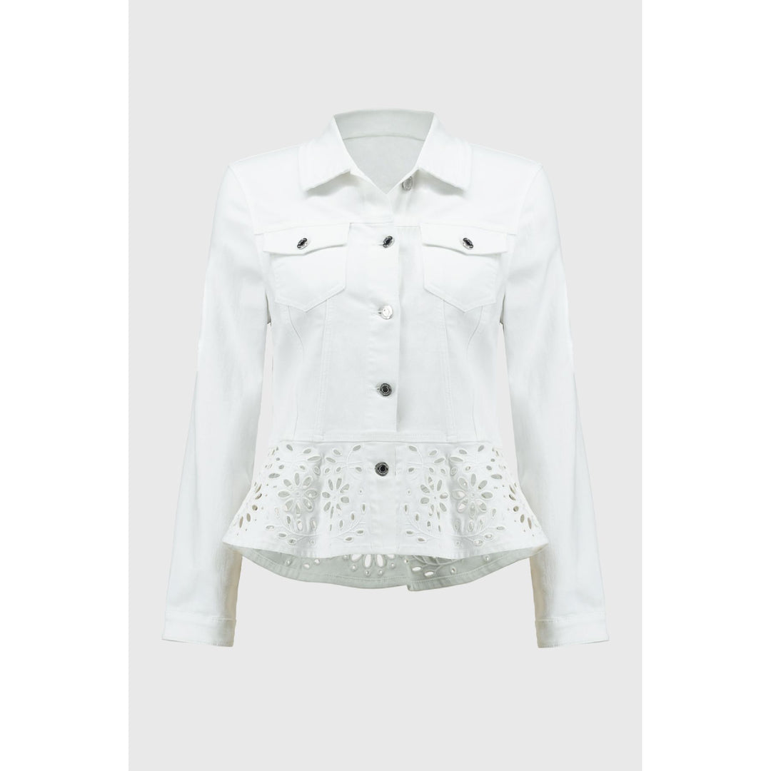Stretch Denim Peplum Jacket