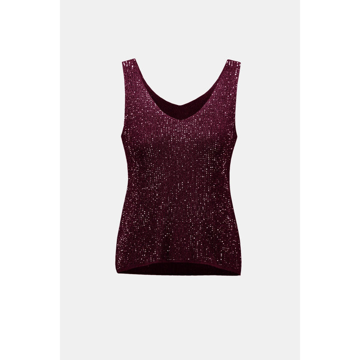 Metallic Knitted Camisole w/ Rhinestones