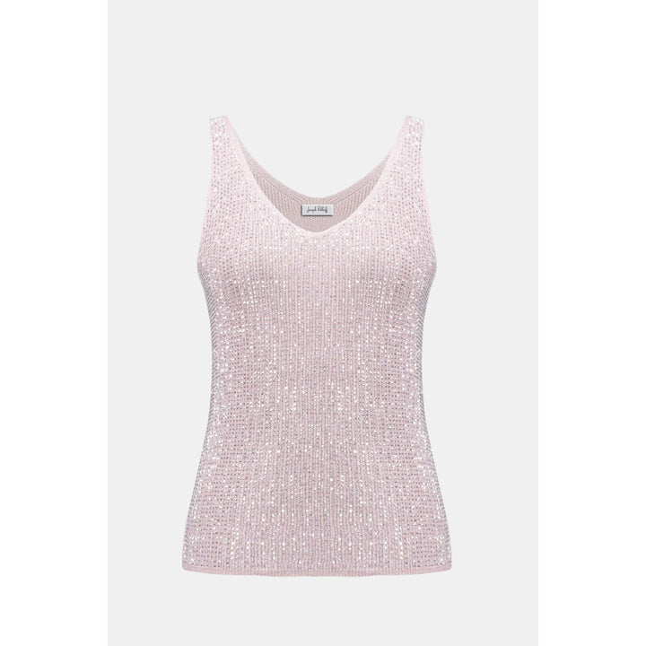Metallic Knitted Camisole with Rhinestones