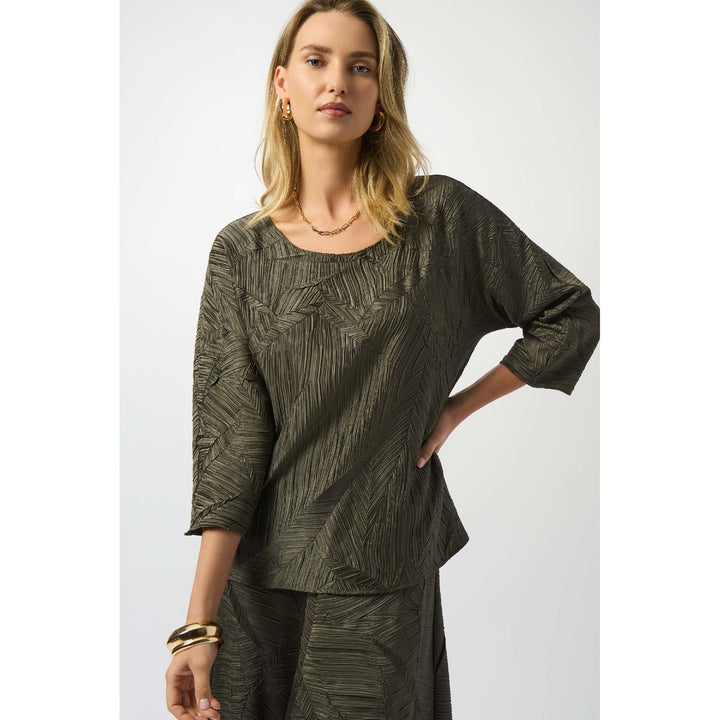 Haut boxy en satin plissé