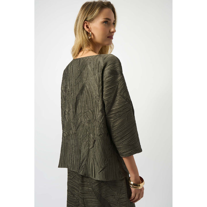 Haut boxy en satin plissé