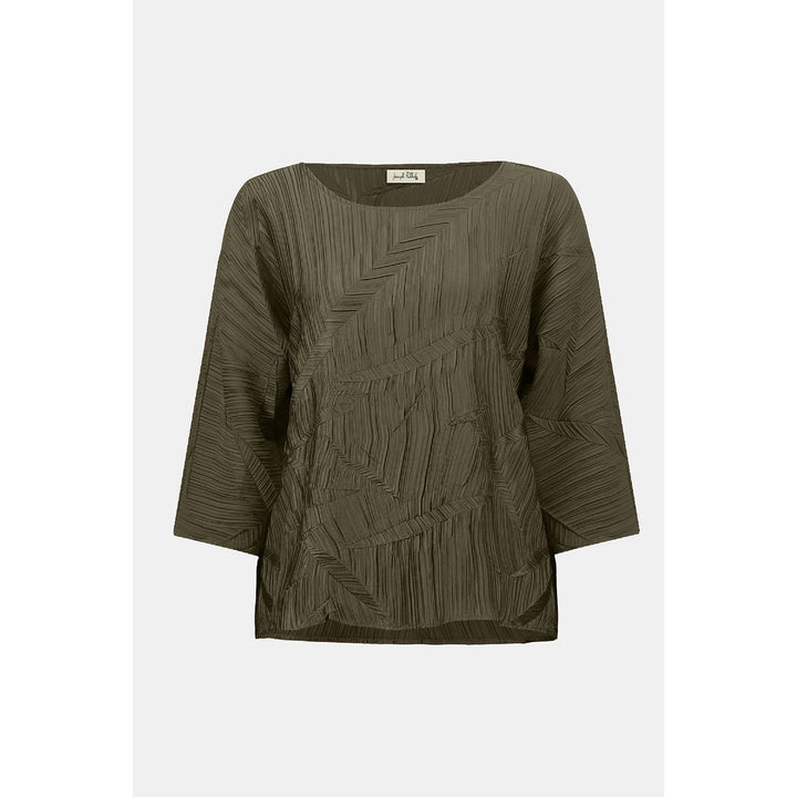Haut boxy en satin plissé