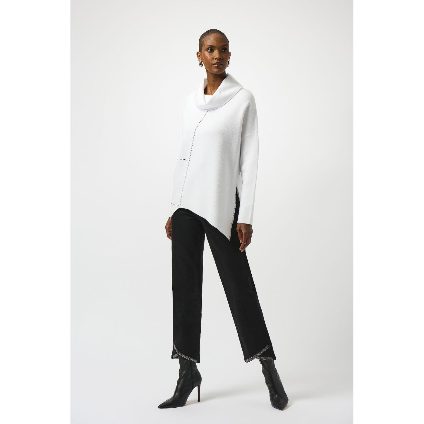 Sweater Knit Asymmetrical Pullover