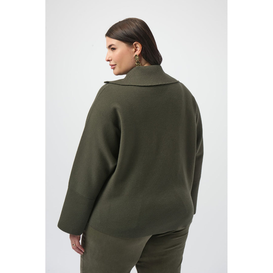 Pull en maille carrée avec col zippé