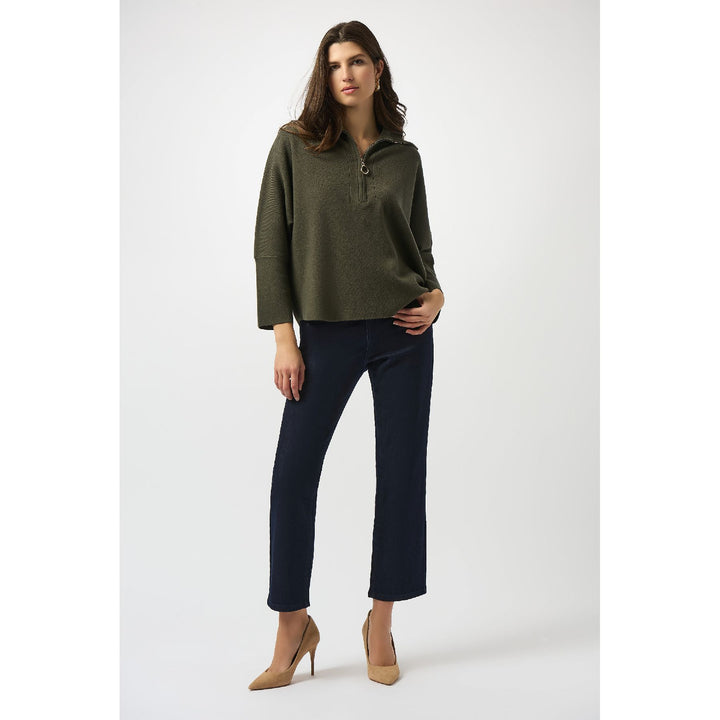 Pull en maille carrée avec col zippé